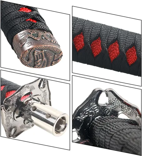 Vista 5 de zipelo Pomo de palanca de cambios estilo espada de samurái, pomo de cambio corto de 6 pulgadas (15 cm) con 4 adaptadores, palanca de cambio