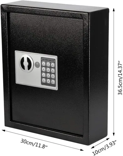 Vista 33 de KYODOLED Gabinete con cerradura para llaves, caja de almacenamiento de 40 llaves con código, soporte de pared para llaves con cerradura