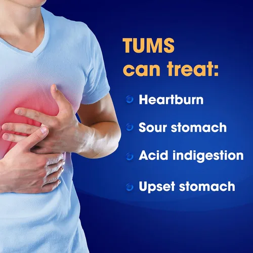 Vista 5 de TUMS Antacid Smoothies Berry Fusion Extra Strength 750, disolución suave, 140 tabletas masticables