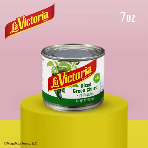Vista 6 de La Victoria Fire Roasted Diced Green Chiles Mild, 4 Ounce (Pack of 24)