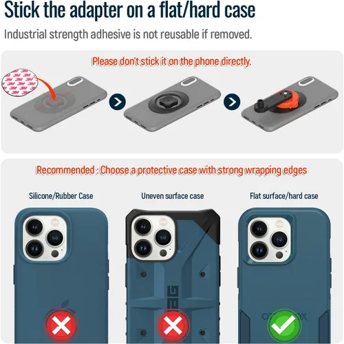 Vista 3 de sincetop Soporte para teléfono de bicicleta, Tapa de vástago de bicicleta de montaña Soporte para teléfono, Abrazadera universal de aluminio