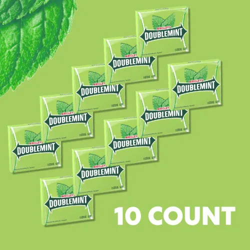 Vista 5 de Wrigley's Doublemint - Goma de mascar, 15 piezas, paquete de 10