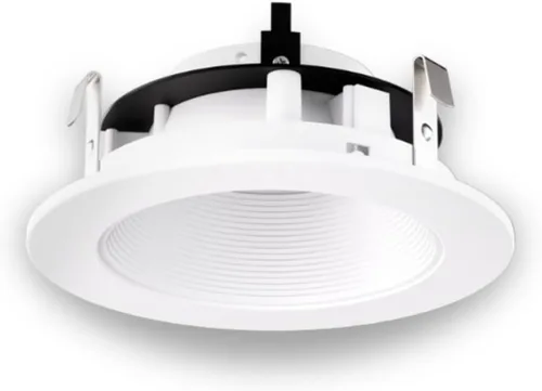 Vista 10 de ELCO Lighting Moldura deflectora ajustable de bajo voltaje de 4 pulgadas, compatible con bombilla LED MR16, adornos de iluminación empotrados