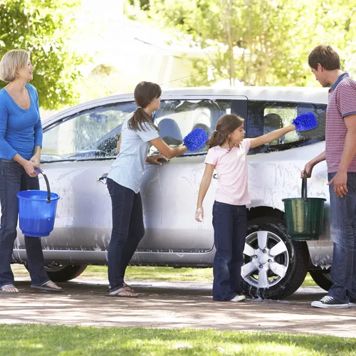Vista 7 de BBTO 5 manoplas de microfibra de chenilla para lavado de auto, guantes absorbentes de doble cara, guantes de secado de microfibra sin remolinos