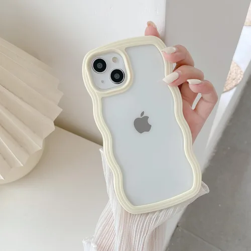 Vista 58 de QLTYPRI Funda compatible con iPhone 7/8/SE, bonita funda transparente con marco ondulado rizado para niñas y mujeres, funda protectora de TPU