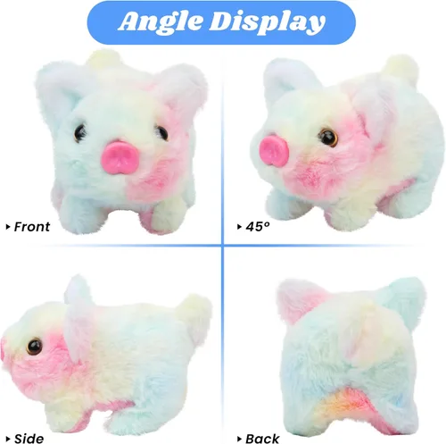 Vista 69 de Hopearl - Juguete de peluche electrónico interactivo de conejo con orejas LED, sonidos y movimientos; camina, se menea e ilumina las orejas, mueve