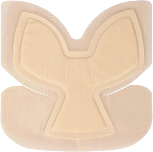 Vista 9 de Apósito de espuma de silicona con borde para talón, vendajes sacrales adhesivos impermeables con acolchado absorbente para codo, muñeca, pie