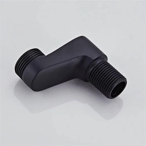 Vista 3 de Adaptador de montaje en pared de 3-3/8 pulgadas, grifo de bañera de pie de garra negra, brazos oscilantes ajustables, tornillo excéntrico