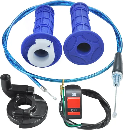 Vista 9 de Holato 22mm 7/8 Empuñaduras del acelerador con abrazadera de cable y interruptor de encendido/apagado para Coleman CT100U CT200U Baja Doodlebug Db30