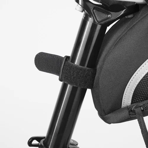 Vista 6 de BV Bolsa de bicicleta con correa con material reflectante, bolsa de sillín de gran capacidad con divisor separado para objetos pequeños y espacio