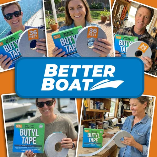 Vista 8 de Better Boat Cinta de butilo para techo y barco de caravana, cinta selladora de ventana de masilla negra de 36 pies, impermeable, resistente a