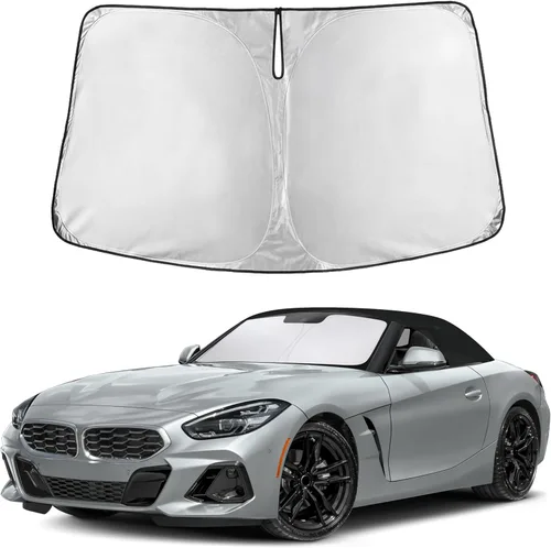 Vista 355 de EcoNour - Parasol plegable para parabrisas de Toyota Tacoma 2016-2025 2026, accesorios para camioneta de 2 puertas y 4 puertas, protector de visera