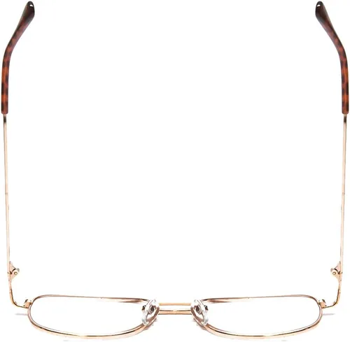 Vista 5 de Calabria 8151 Square Pilot - Gafas de lectura de metal +4.00 de oro para hombre y mujer, diseño clásico de moda, lectores elegantes