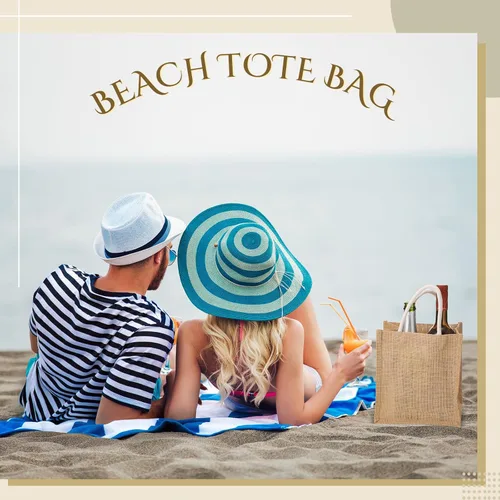 Vista 6 de Cunno 24 Piezas Bolsa de Arpillera Mini Bolsa de Yute Reutilizable Impermeable con Asas Pequeña Lona en Blanco para Boda Playa Regalo DIY