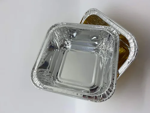 Vista 5 de KEISEN Vasos cuadrados de papel de aluminio desechables de 3 pulgadas, 3 onzas, paquete de 100 unidades de 3.0 fl oz para muffins, cupcakes