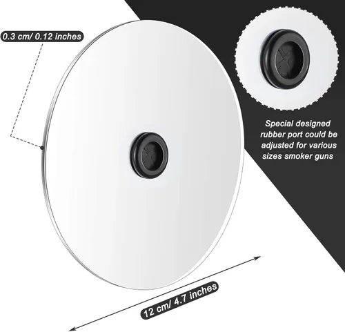 Vista 3 de 3 fundas para tazas de pistola de ahumar, tapas de infusor, fundas de bebidas de cóctel, accesorios para pistolas de fumar para copas de vino