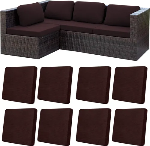 Vista 13 de Fundas de cojín elásticas para patio, fundas de cojín para muebles de patio, fundas de cojín para muebles de patio, protector de muebles lavable
