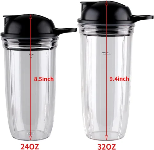 Vista 5 de Piezas de repuesto Nuevo conjunto de cuchilla con taza y tapa, compatible con Ninja Blender BL660W/BL660/BL740/BL770/BL771/BL773CO/780