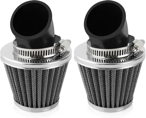 Vista 8 de 2 limpiadores de filtro de 1.378 in en ángulo de 45 grados, compatible con 50 cc, 70 cc, 90 cc, 110 cc, 125 cc, 2 tiempos, motor de 4 tiempos