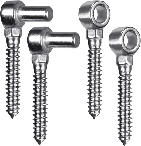 Vista 12 de Insaga Bisagras de puerta, bisagra de puerta de madera de acero inoxidable 304, bisagras de gancho y ojal M12, gancho de perno de puerta de rosca