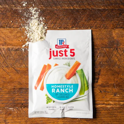 Vista 8 de McCormick Just 5 Simple Ingredients Homestyle Ranch - Mezcla de aderezo y condimento, 1.25 onzas (paquete de 12)