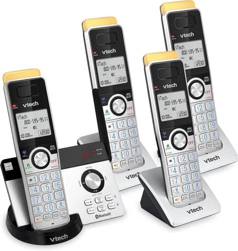 Vista 20 de VTech IS8128-11 - Teléfono inalámbrico DECT 6.0 de alcance superlargo para el hogar con contestador automático, alcance de hasta 2300 pies, bloqueo