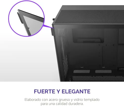 Vista 9 de NZXT H5 Flow 2024 - Carcasa compacta ATX para juegos de PC de media torre - Alto flujo de aire - 2 ventiladores de 4.724 in incluidos - Soporte