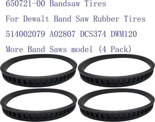 Vista 3 de 650721 00 Neumáticos de sierra de cinta para neumáticos de goma de sierra de banda Dewalt 514002079 A02807 DCS374 DWM120 Más Sierras de banda