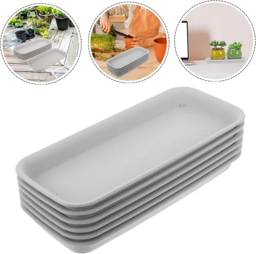 Vista 3 de Bandeja de agua de 6 piezas para maceta, palet, pallet, maceta, platillo, maceta, bandeja para maceta, contenedor, palet, maceta, maceta, bandeja