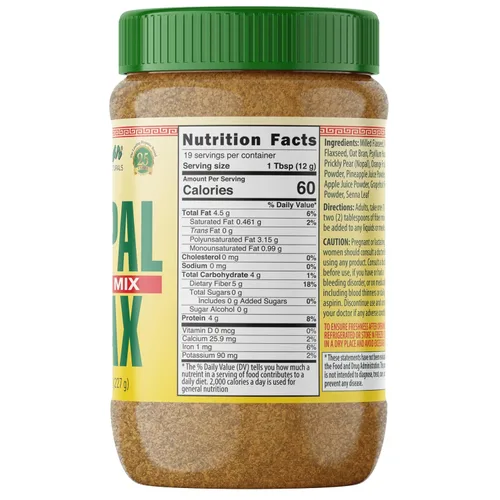 Vista 3 de Sanar Naturals Nopal - Semilla de lino, 8 onzas, suplemento de fibra, omega-3, proteína, soporte GLP-1, control de peso, soporte de dieta, sin OMG