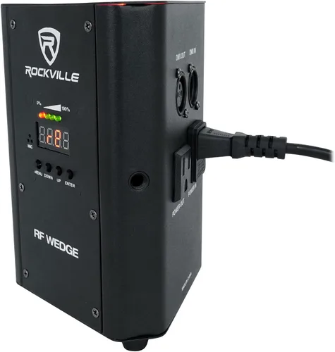 Vista 6 de 6 Rockville RF Wedge Black RGBWA+UV Batería inalámbrica DMX DJ Up Lights+RF Remotes