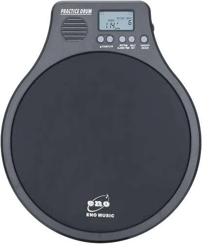 ENO MUSIC Dispositivos de práctica de tambor de percusión y metrónomo electrónico integrado 2 en 1 Instrumentos musicales electrónicos Almohadilla