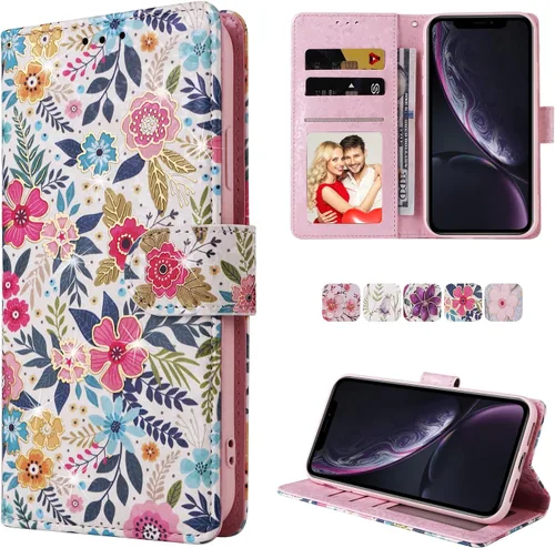 Vista 23 de UEEBAI Funda tipo billetera para Samsung Galaxy A16 4G/5G, cubierta de cuero PU con soporte, bloqueo RFID, funda flip con ranuras para tarjetas