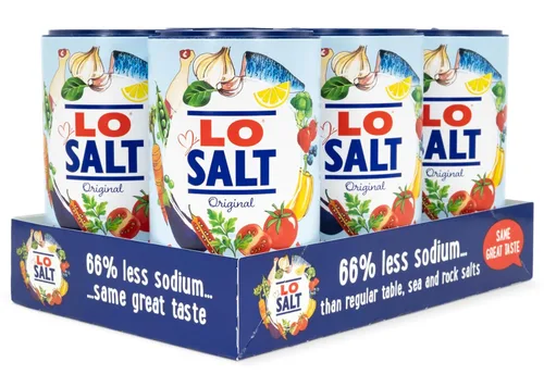 Vista 11 de LoSalt – Sal con Sodio Reducido Salyodada Gran alternativa/sustituto de sal con un 66% menos de sodio Tarro de 12.3oz/350g (paquete de 1)