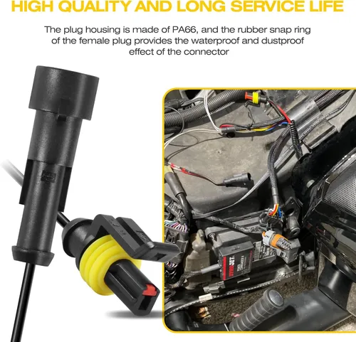 Vista 7 de RDBS Kit de 10 conectores de cable eléctrico de 1 clavija, enchufe macho y hembra impermeables de 1 vía para automóvil, camión, motocicleta, barco
