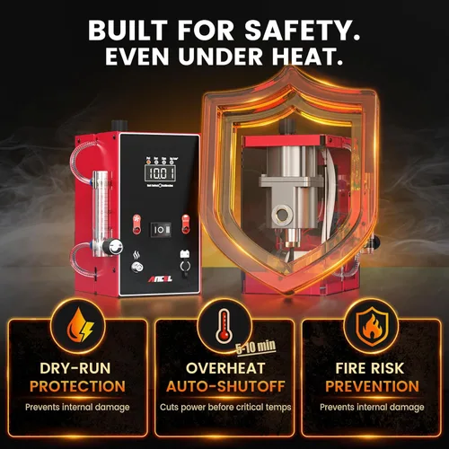 Vista 8 de ANCEL Máquina de humo L300 automotriz con medidor de presión digital y bomba integrada, EVAP profesional y detector de fugas de vacío, 5 veces más