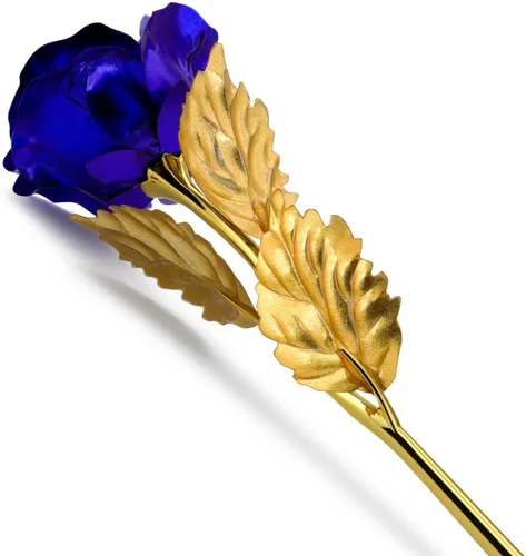 Vista 6 de Youngine Regalos creativos de oro de 24 quilates con diseño de rosas de flor completa, regalo romántico para ella con caja, hecho a mano y amor