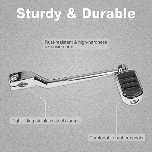 Vista 4 de Clavijas de cambio de talón, palancas de cambio delanteras y traseras compatibles con Harley Davidson FL Softail 1986-2017, Road King Street Electra