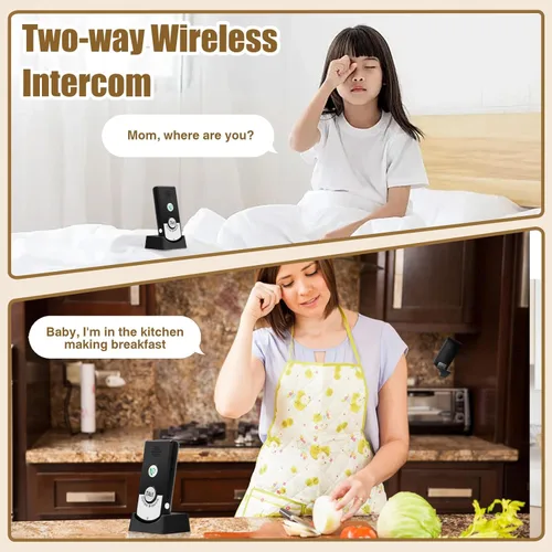 Vista 8 de Sistema de intercomunicación para el hogar, intercomunicador de voz de 2 vías, inalámbrico, sistema de intercomunicador para el hogar, súper largo