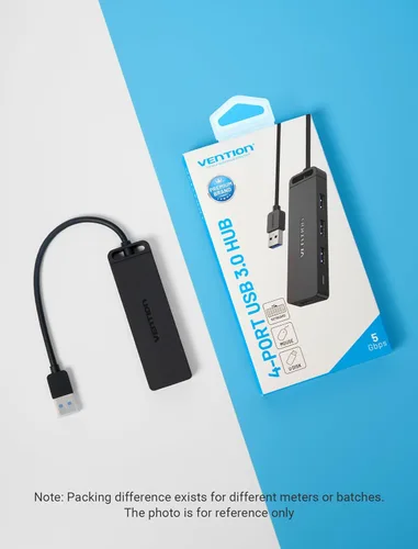 Vista 9 de VENTION Hub USB 3.0 para laptop, divisor de puerto USB múltiple, adaptador extensor USB ultrafino, transferencia rápida de datos de 4 puertos