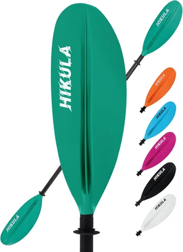 Vista 9 de Kayak Paddle 4 Pieces Aluminum Shaft and PP Blade Floating 86.6in/220cm, 90.5inch/230cm Lightweight Oars