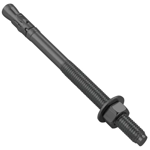 Vista 7 de Wensilon 10 piezas sujetadores estándar de 1/2 x 4-1/2 pulgadas para anclajes de cuña negros de alta resistencia para cemento y hormigón