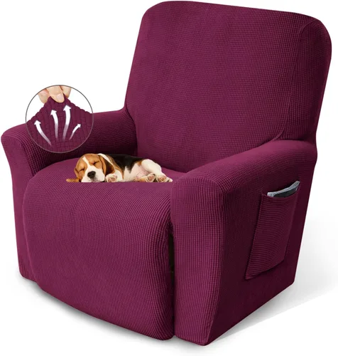 Vista 8 de KEKUOU Fundas para sillón reclinable, fundas para sillón reclinable Lazy Boy, fundas elásticas para sofá, 1 pieza de protector de muebles con parte