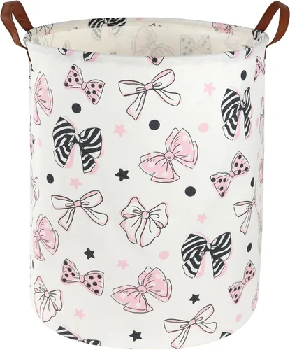 Vista 22 de ESSME Cesta de ropa sucia con diseño de arcoíris, plegable para niños, con revestimiento de polietileno impermeable, cesta de guardería para niñas