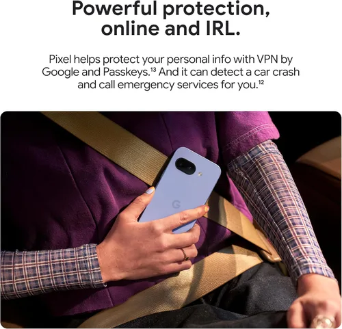 Vista 12 de Google Pixel 9a con Gemini - Smartphone Android desbloqueado con cámara increíble y edición de fotos con IA, batería para todo el día y potente Iris