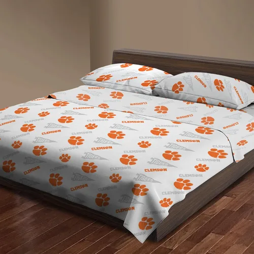 Vista 6 de Juego de sábanas con licencia oficial de Alabama Crimson Tide NCAA tamaño twin – Ropa de cama con logotipo del equipo para dormitorios