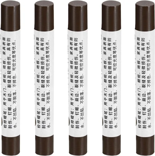 Vista 50 de uxcell Lápices de reparación de muebles, 5 unidades, barra de relleno de cera de madera, marcadores de muebles para retoque, para agujeros