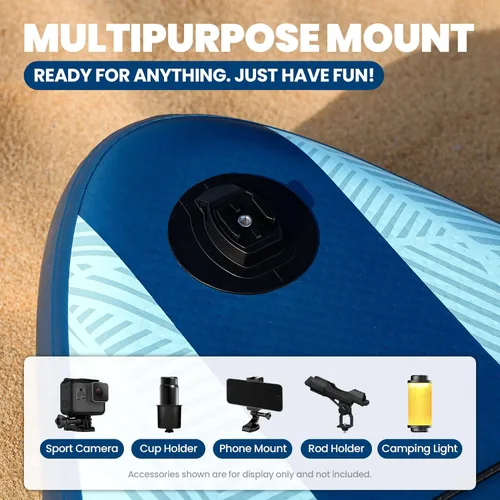 Vista 4 de Tabla de remo inflable con accesorios de SUP, tablas de remo inflables para adultos y jóvenes, cubierta de EVA antideslizante, postura amplia, bomba