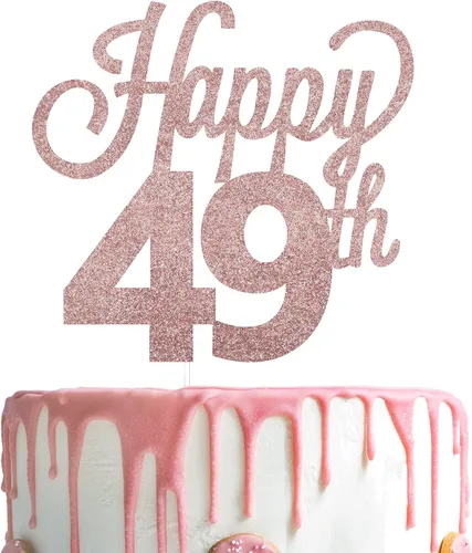 Vista 86 de LINGTEER - Decoración para pastel con texto "Happy Birthday 100", color negro