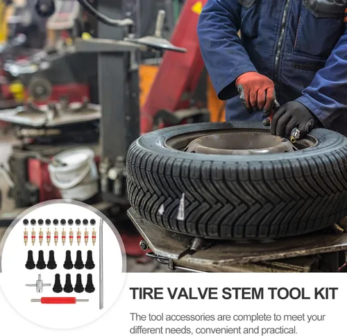 Vista 6 de Tire Stem Installation Set with Valve Core Removal Tool 1pcs Car Tire Stem Puller Kit Repair and Maintenance